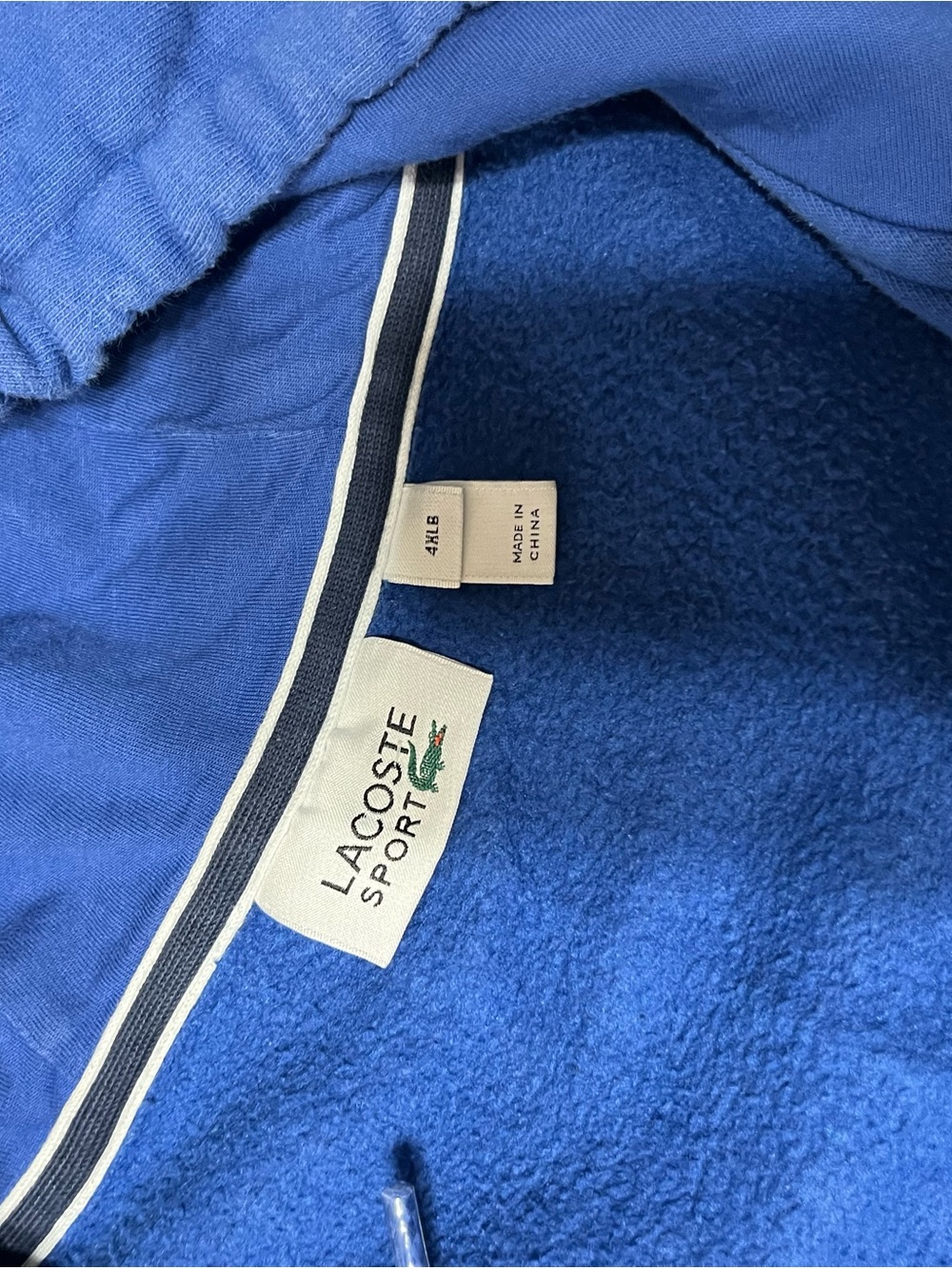 Lacoste Men’s Blue Full-Zip Hooded Sweatshirt 4XLB - Picture 4 of 6